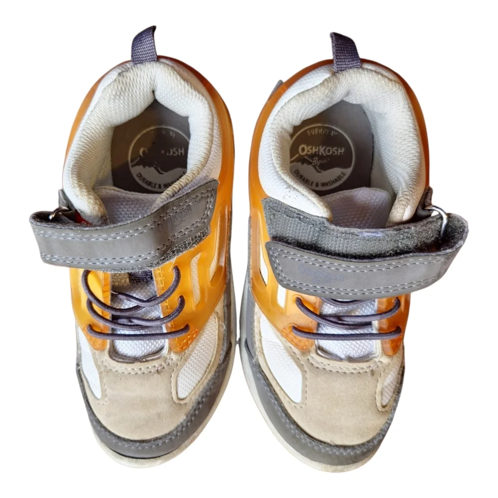 OshKosh B'gosh Carson Atheltic Tennis Shoes Toddler Little Boys‎ 9m Orange Gray